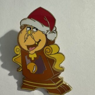 DLP Cogsworth In Santa Hat LE Reveillon De Belle Event Disney Pin (B3)