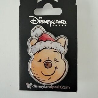 DLP - Winnie the Pooh - Head - Winking - Christmas - Santa Hat 2024 Disney Pin B