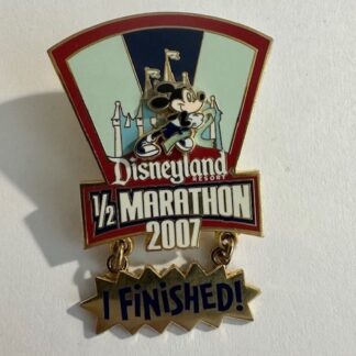 DLR - 2007 Half-Marathon - I Finished! Mickey Mouse Disney Pin F2