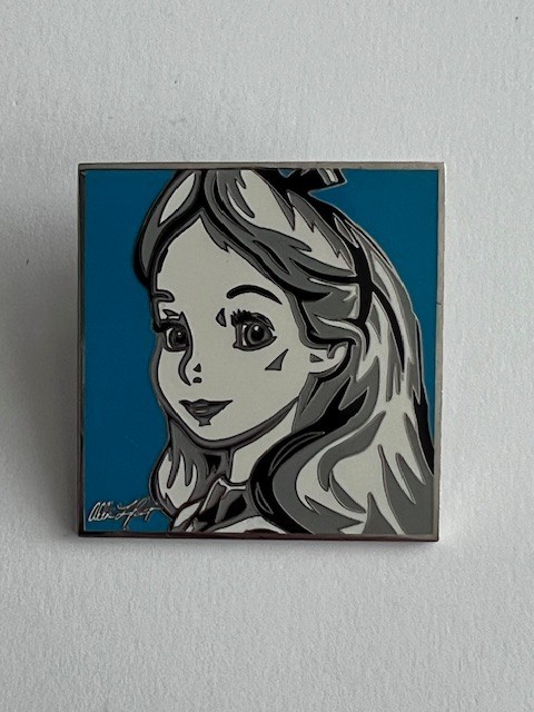 DLR - Alice - Allison Lefcort Color Portrait - Blue 2003 Disney Pin F7