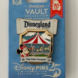 DLR Minnie King Arthur Carousel 1955 Opening Day Attraction Vault Disney Pin B