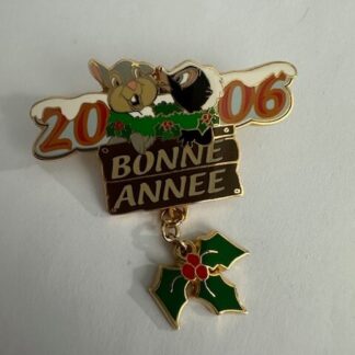 DLRP Paris Bonne Année 2006 Happy New Year Thumper Flower LE Disney Pin 43091 E9