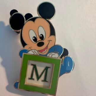 DSSH Mickey Baby Block Set 1 Letter M LE 400 Disney Pin (D9)