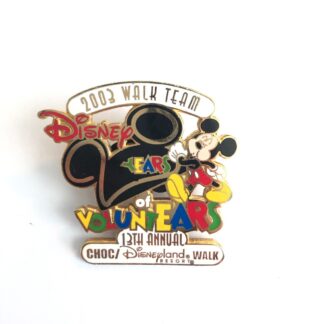 Disney 2003 Walk Team 20 Years Of VoluntEARS Annual Choc Walk Pin Mickey (B4)