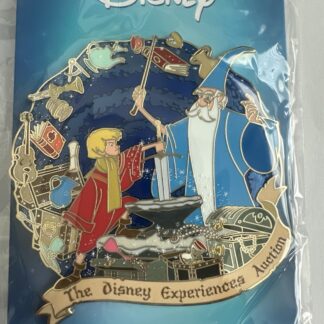 Disney Auction Experiences Pin D23 Sword in the Stone Merlin and Arthur LR
