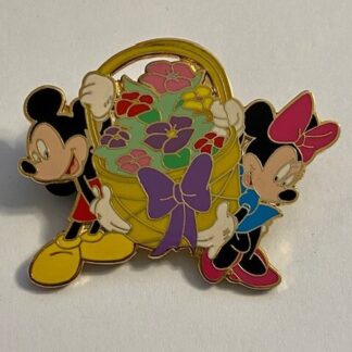 Disney Auction P.I.N.S Welcome Spring Mickey Minnie Flawed Disney Pin LE (A1)