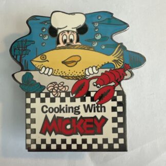 Disney Auctions Cooking with Mickey Mouse Seafood LE 100 Pin Fish Chef A4