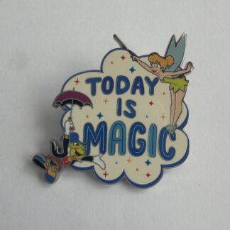 Disney Best Day Ever Pin Tinker Bell and Jiminy Cricket Today Is Magic H1