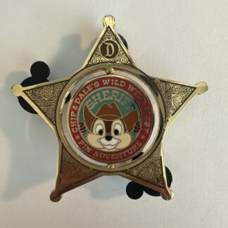 Disney Chip & Dale Wild West Event Sheriff Star Event Spinner Gift LE Pin (A7)