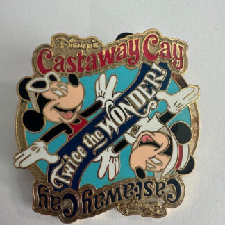 Disney Cruise Line DCL LE 750 Twice the Wonder Castaway Cay Mickey Mouse pin E9