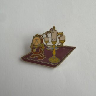 Disney LUMIERE & COGSWORTH Ornament Collection 2022 Beauty And The Beast Pin H2