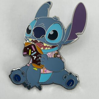 Disney Lilo and Stitch Attack Snacks Limited Release Stitch Eating Donut Pin C8