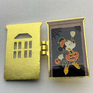 Disney Loungefly Pin Halloween Trick or Treat Hinged Door Mickey Mouse G3