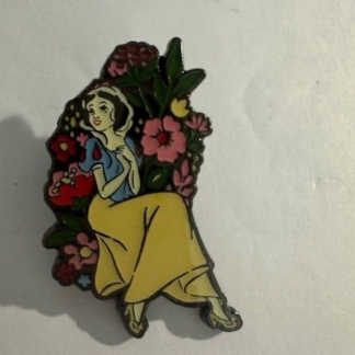 Disney Loungefly Snow White Seated Floral Enamel Pin (E5)