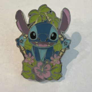 Disney Loungefly Stitch Tropical Stained Glass Floral Pin F8