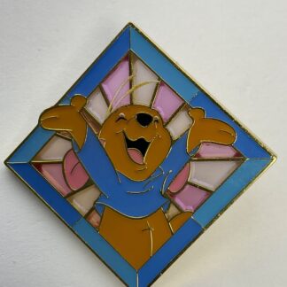 Disney Loungefly Winnie The Pooh Friends Stained Glass Diamond Pin ROO G4