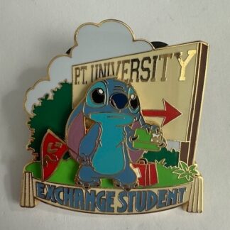 Disney P.T. University Stitch Year Book Exchange Student LE 1000 Pin (B2)