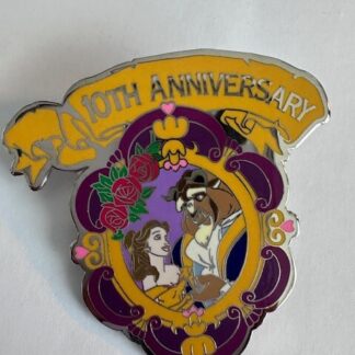 Disney Pin 10th Anniversary Beauty and the Beast Pin (C0)