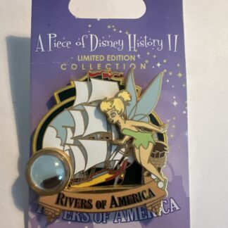 Disney Pin Piece of Disney History 2 Rivers of America Dock Tinker Bell