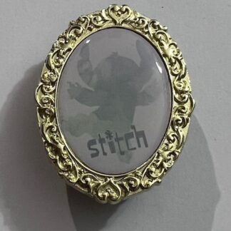 Disney Pins HKDL Hong Kong Pin Golden Framed Stitch Gold Frame (D8)