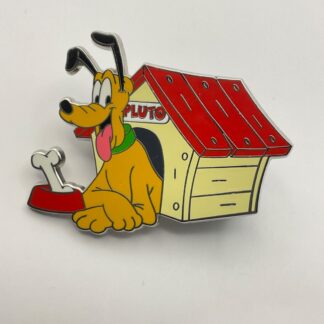 Disney Pluto with Dog House Doghouse Bone and Bowl Pin F6
