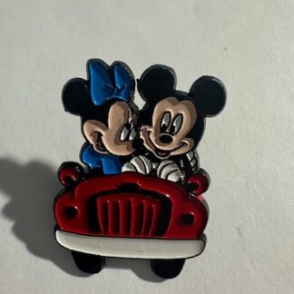 Disney Sedesma Of Spain Mickey And Minnie Mouse In Red Car Pin#5382 (E5)