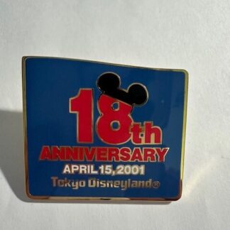 Disney Tokyo Disneyland 18th Anniversary Puzzle Frame Set Pin Mickey Ears (D0)