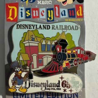 Disneyland 65 Years of Magic Disneyland Railroad with Donald Duck Pin (B)