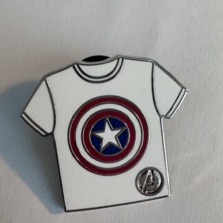 Disneyland DLR Hidden Disney Marvel Avengers  T-Shirt Captain America Pin (C0)