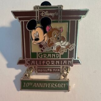 Disneyland LE 500 Grand Californian Hotel Mickey 10th Anniversary Disney Pin (D9
