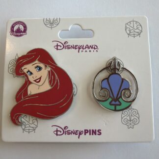 Disneyland Paris DLP Little Mermaid Princess Ariel And Shell Pin Set B