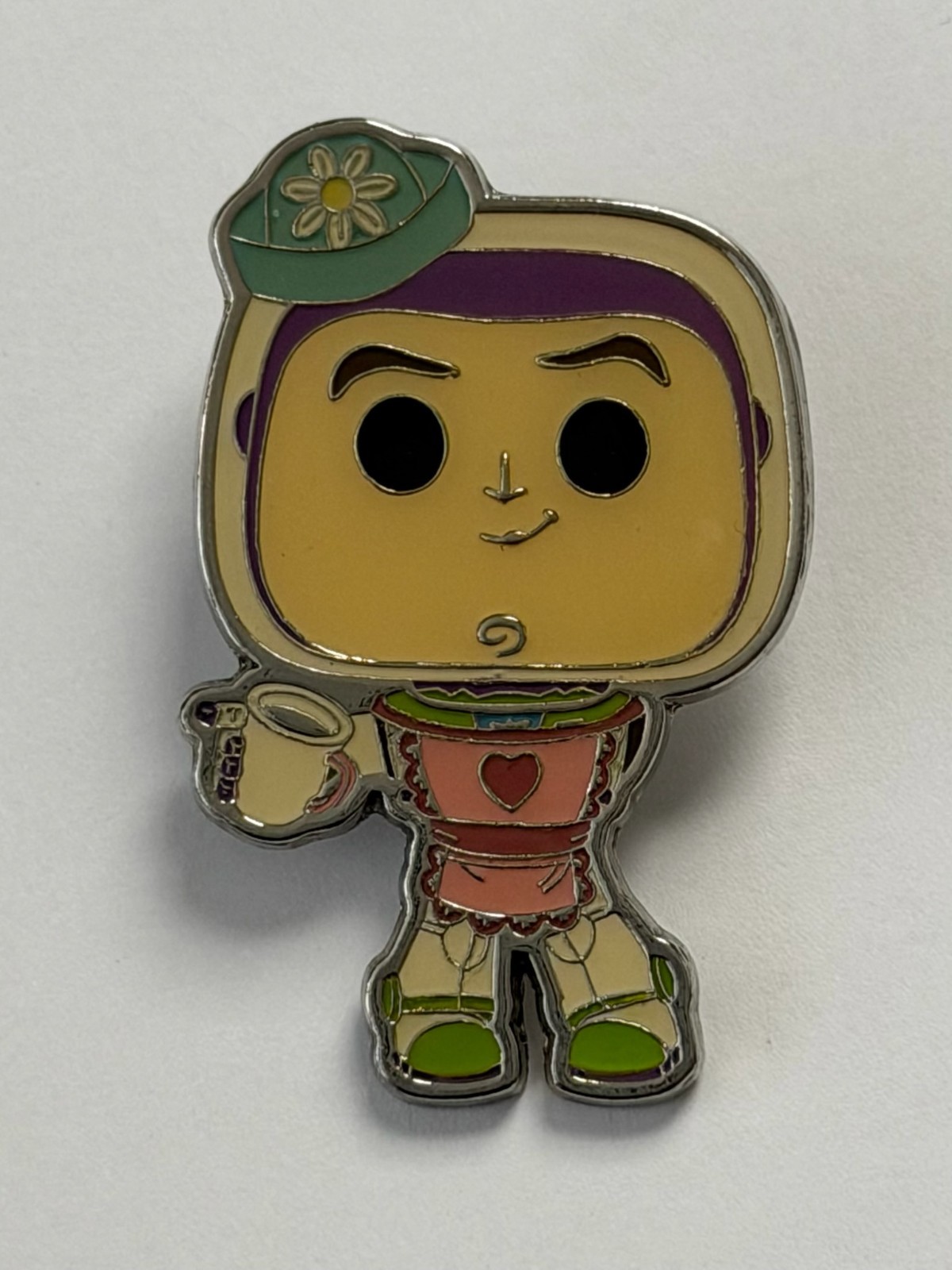 Funko Pop Buzz as Mrs. Nesbitt Toy Story Holding Coffee Disney Pin H7