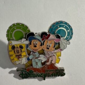 HKDL 2016 Hong Kong Mickey & Minnie with Constructio Plans Pin (B7)