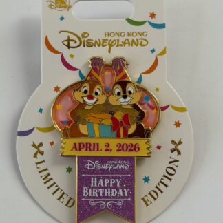 HKDL Happy Birthday Chip and Dale April 2, 2026 83 Years Old Disney Pin B