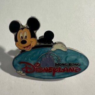 HKDL - Mickey Mouse - Blue Logo - 2014 Disney Pin 122430 (E4)