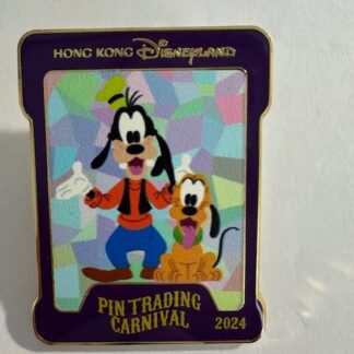 HKDL Pin Trading Carnival 2024 Goofy Pluto Playing Card Disney Pin C4