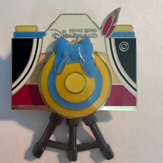 HKDL Pinocchio Camera Blue And Yellow Bow LE 400 Disney Pin (D9)