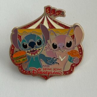 HKDL Red Glitter Angel Stitch Friends Carnival 2020 Disney Pin C4