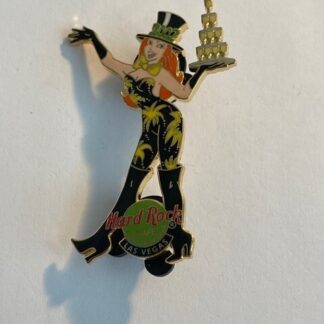 Hard Rock Cafe 2002 Las Vegas Waitress Champagne Guitar Disney Pin (B6)
