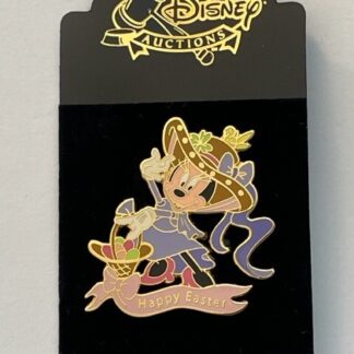 LE 250 Disney Auction Pin Minnie Mouse Happy Easter Egg Basket Ribbon Hat (B)