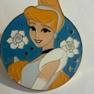 Loungefly Cinderella Circular Portrait Pumpkins, White Flower Disney Pin (A0)