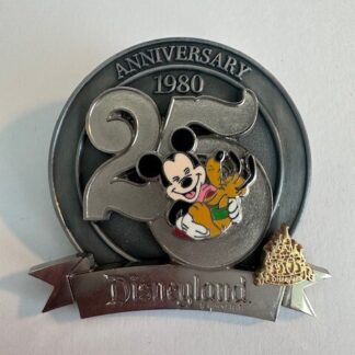 Magical Milestone 1980 25th Anniversary Mickey Pluto Disney Pin (D8)