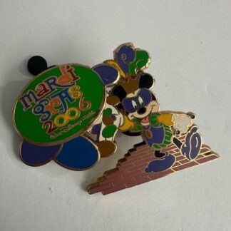 Mardi Gras 2006 Mickey Mouse LE 2000 Pin MISSING BEADS (E0)