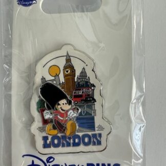 Mickey Disney Store London UK Pin Guard Big Ben Bus Tower Bridge River Thames B