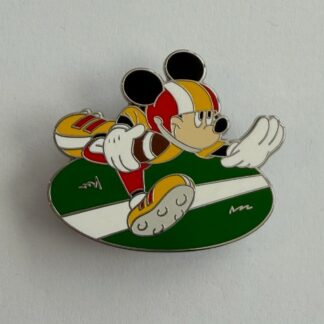Mickey - Running - Football Player 2024 Red and Yellow Disney Pin H5