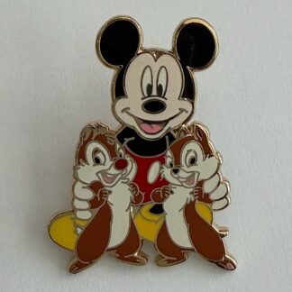 Mickey with Chip and Dale - Friends Booster 2008 Smiling Disney Pin H6