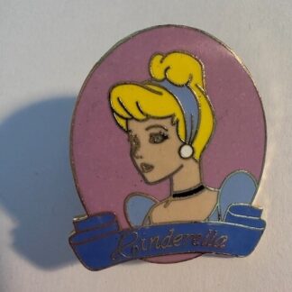 Oval Princess Cinderella Purple Portrait Disney Pin (D6)