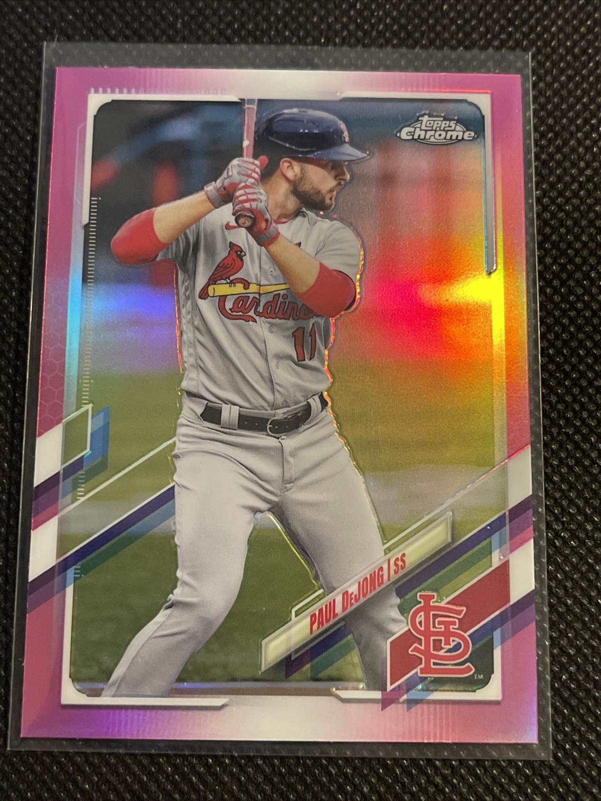 Paul Dejong 2021 Topps Chrome Pink Refractor Parallel SP