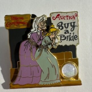 Piece of Disneyland History Pirates Auction Buy A Bride Disney Pin D6