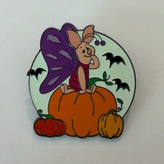 Piglet in a Butterfly Costume Pumpkin  Halloween 2025 Glow Disney Pin H0